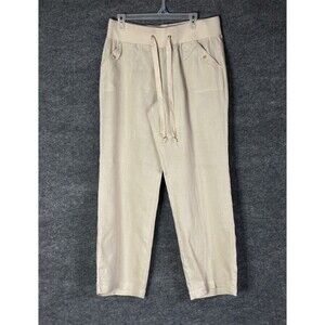 NWT - Guess Wide Leg 100% Linen Elastic Waist Pants Size XL BF5142